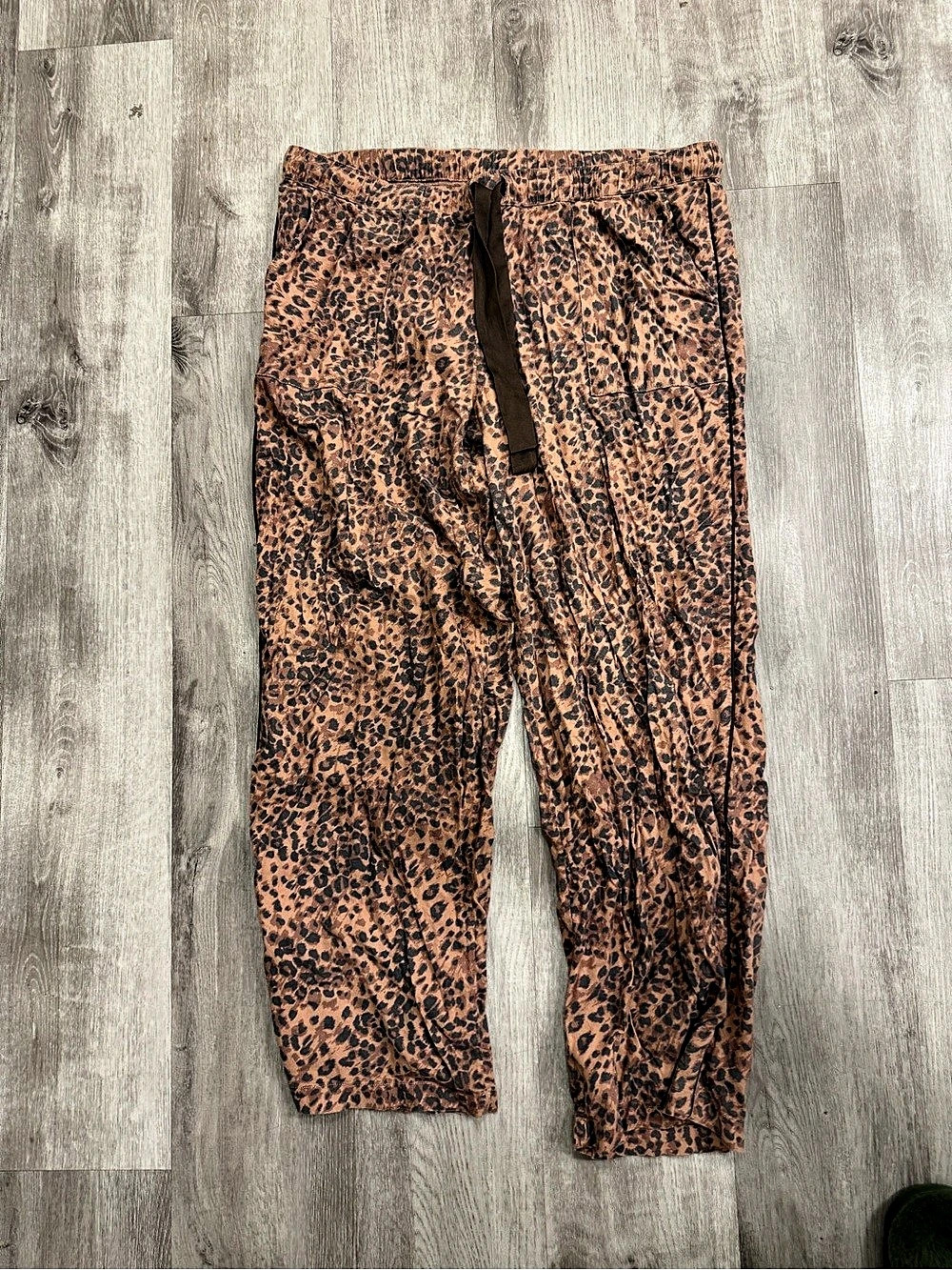 aerie Leopard Print Jogger Pants Size Large